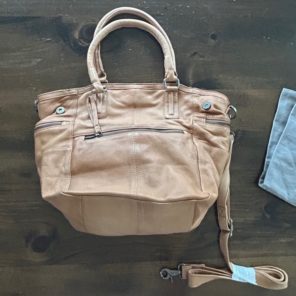 Day & Mood Hannah Leather Bag Large Hobo Crossbody Tote Pockets Utility Travel - Picture 4 of 14